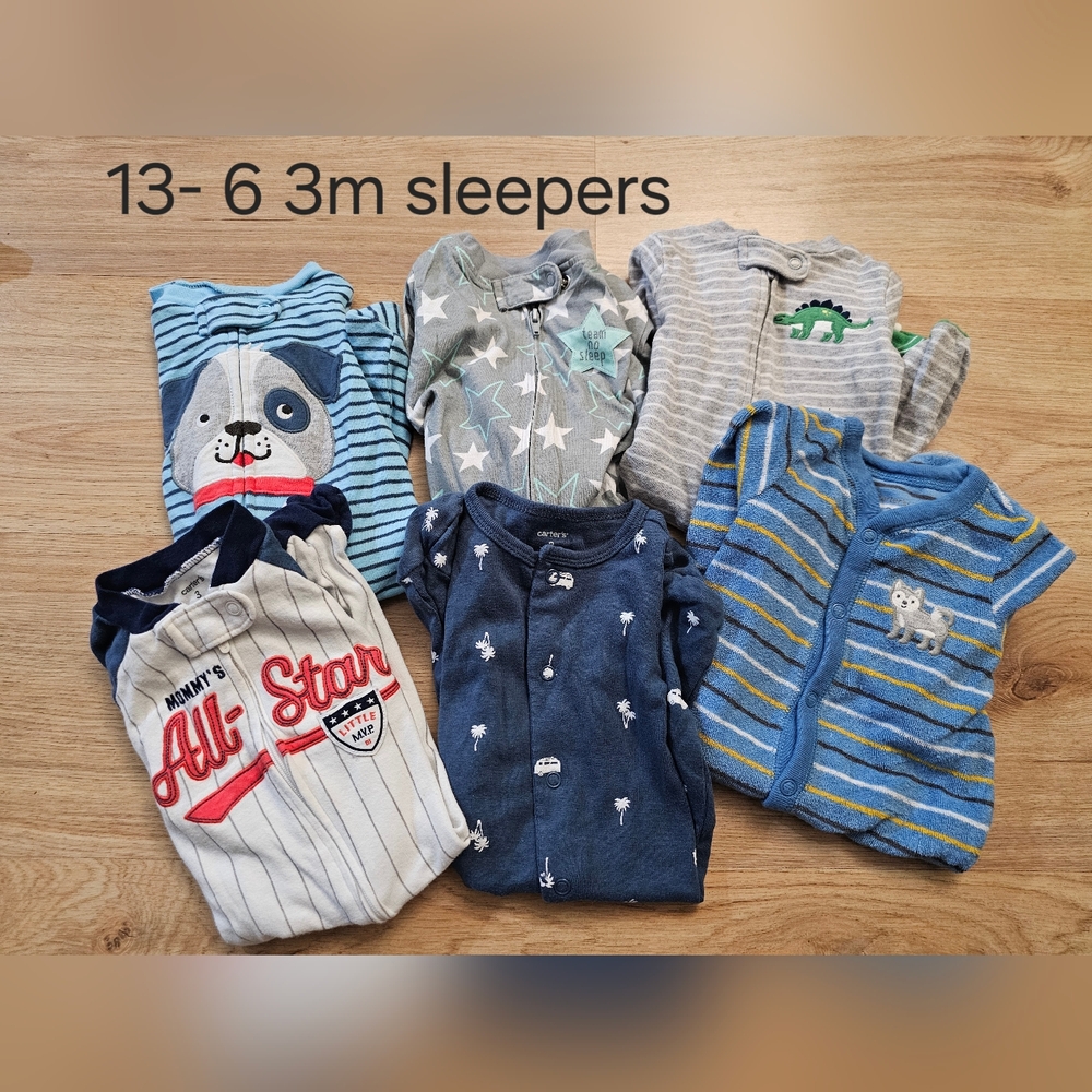 Carter's Blue and Gray Sleepers And Others